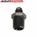 AN6 -6AN To 1/2'' NPT Straight Adapter Pipe Fuel Oil Air Fitting Black
