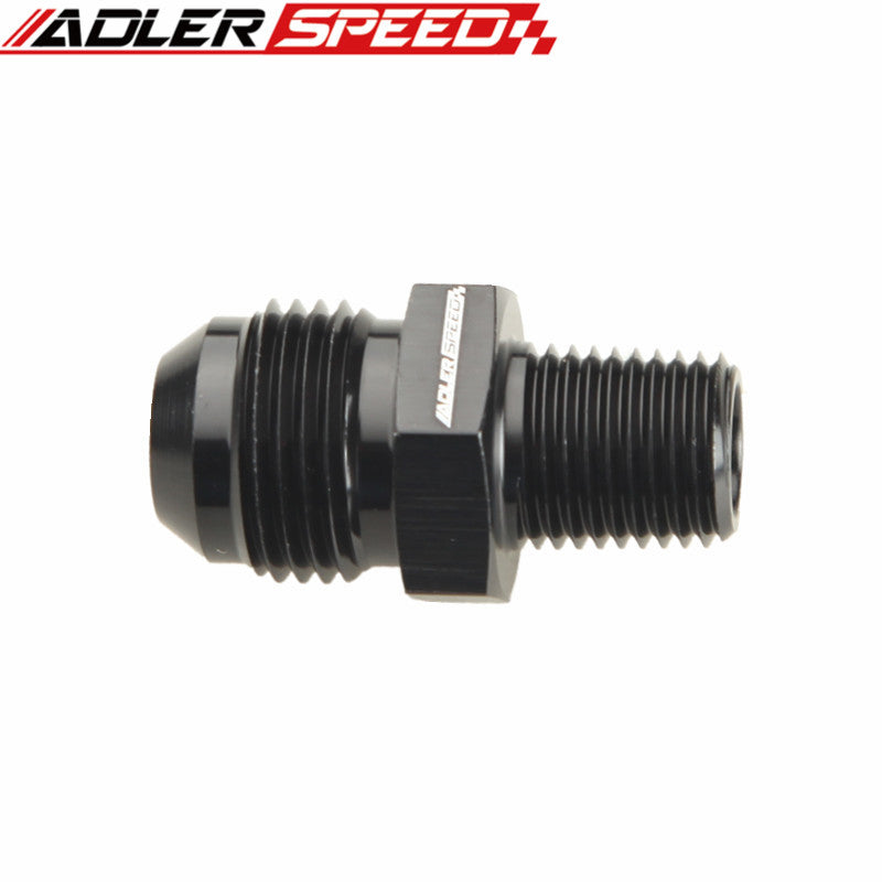 AN8 -8AN 8AN To 1/4'' NPT Straight Adapter Adaptor Fitting Black