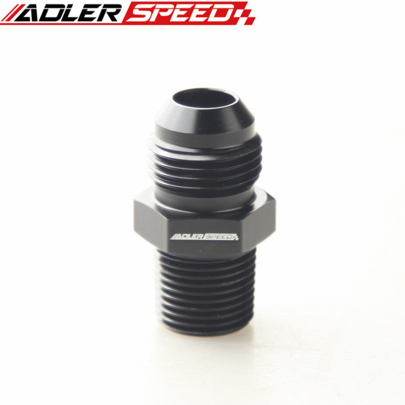 AN8 -8AN 8AN To 3/8'' NPT Straight Adapter Pipe Fuel Oil Air Fitting Black