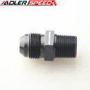 AN8 -8AN 8AN To 3/8'' NPT Straight Adapter Pipe Fuel Oil Air Fitting Black