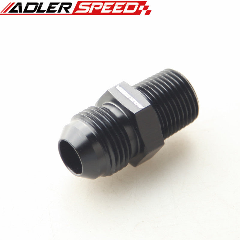 AN8 -8AN 8AN To 3/8'' NPT Straight Adapter Pipe Fuel Oil Air Fitting Black