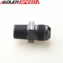 AN8 -8AN 8AN To 3/8'' NPT Straight Adapter Pipe Fuel Oil Air Fitting Black