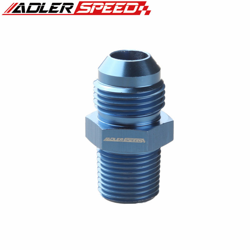 AN8 -8AN 8AN To 3/8'' NPT Straight Adapter Pipe Fuel Oil Air Fitting Blue