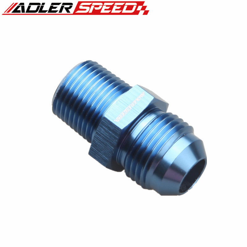 AN8 -8AN 8AN To 3/8'' NPT Straight Adapter Pipe Fuel Oil Air Fitting Blue