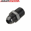 Straight -8AN AN-8 AN8 To 1/2'' NPT Adapter Fitting Adapter Aluminum Black