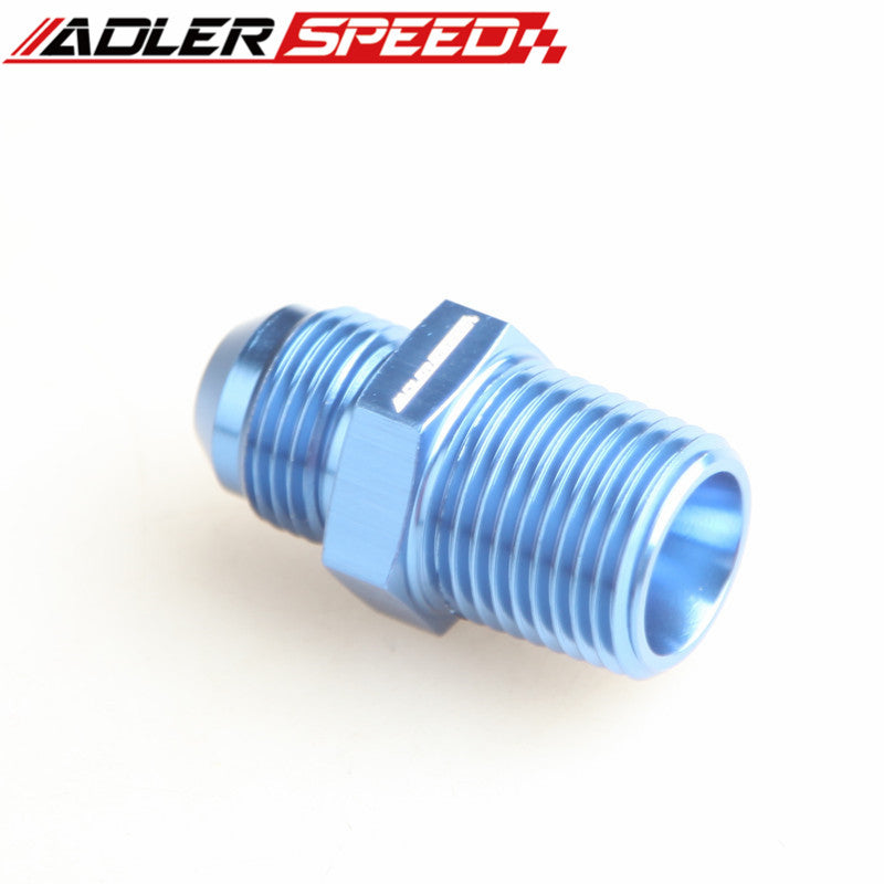 -8AN AN8 8AN To 1/2'' NPT Straight Adapter Fitting Adapter Blue