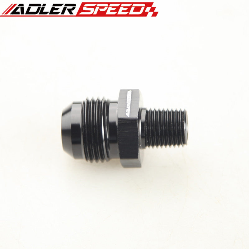 1/4" NPT Male To -10AN AN10 Straight Adapter Fitting Black High Quality