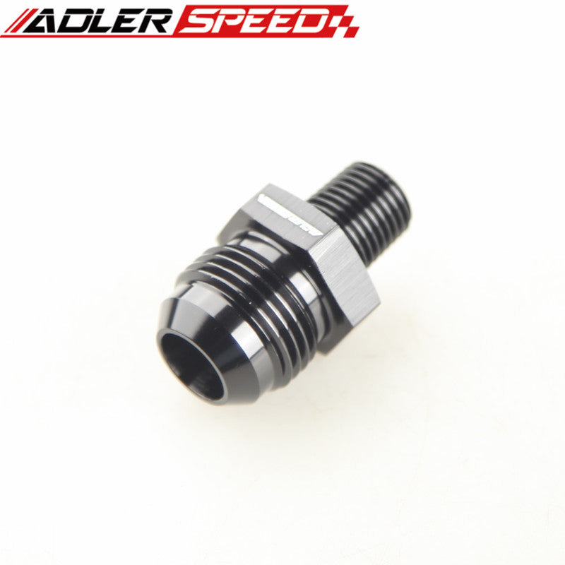 1/4" NPT Male To -10AN AN10 Straight Adapter Fitting Black High Quality