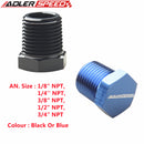 1/8" 1/4'' 3/8" 1/2" 3/4" NPT Plug Fitting Aluminum Hex Head Plug Male Fuel Adapter