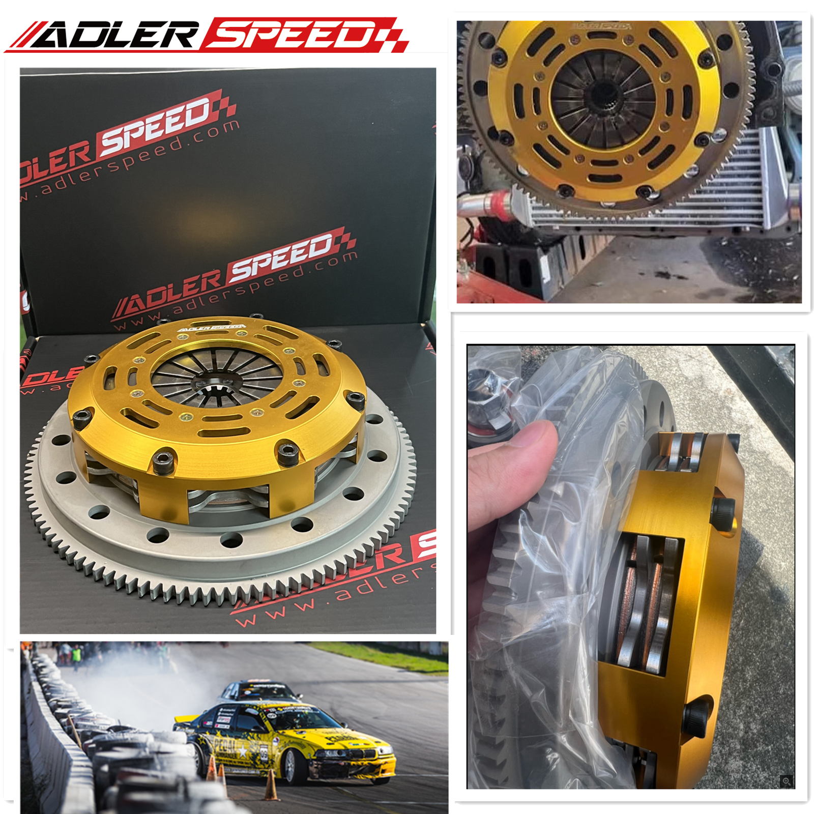 ADLERSPEED RACING CLUTCH TWIN DISC W/ FLYWHEEL FOR BMW 323 325 328 E36