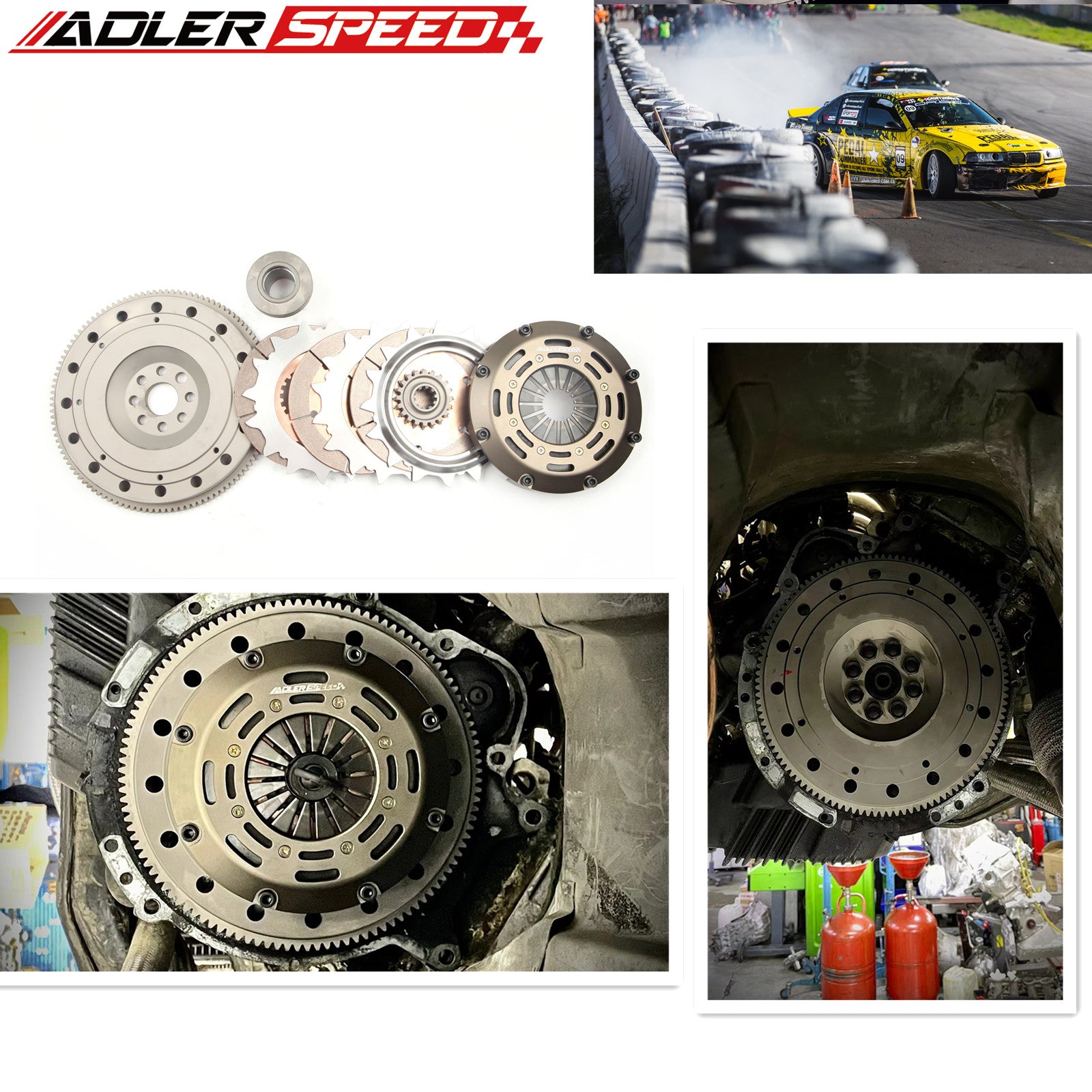 Disc Kit Car ADLERSPEED RACING CLUTCH TRIPLE DISK KIT FOR BMW 325 328 525 528 M3 Z3