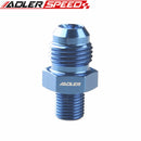 AN4 AN6 AN8 AN10 AN12 Male Flare to Metric Aluminum Straight Fitting Adapter - Blue