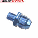 AN4 AN6 AN8 AN10 AN12 Male Flare to Metric Aluminum Straight Fitting Adapter - Blue