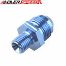 AN4 AN6 AN8 AN10 AN12 Male Flare to Metric Aluminum Straight Fitting Adapter - Blue