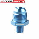AN4 AN6 AN8 AN10 AN12 Male Flare to Metric Aluminum Straight Fitting Adapter - Blue
