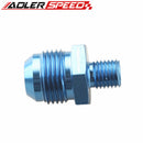 AN4 AN6 AN8 AN10 AN12 Male Flare to Metric Aluminum Straight Fitting Adapter - Blue