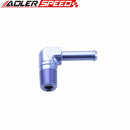 1/8" 1/4'' NPT To 1/4" 3/8" Barb 90 Degree Aluminum Alloy Hose End Male Barb Adapter Fitting