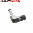 1/8" NPT To 3/16" Barb 90 Degree Aluminum Alloy Hose End Male Barb Adapter Fitting