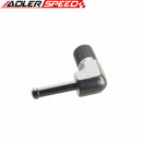 1/8" NPT To 3/16" Barb 90 Degree Aluminum Alloy Hose End Male Barb Adapter Fitting