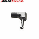 1/8" NPT To 3/16" Barb 90 Degree Aluminum Alloy Hose End Male Barb Adapter Fitting