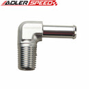 1/8" 1/4'' NPT To 1/4" 3/8" Barb 90 Degree Aluminum Alloy Hose End Male Barb Adapter Fitting