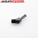 1/8" 1/4" NPT To 1/4" 3/8" Barb 45 Degree Male to Barb Aluminum Adapter Fitting