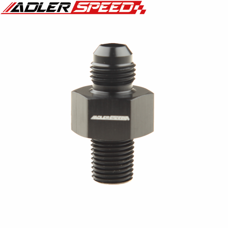 AN6 AN8 Male To 1/4" 3/8" NPT With 1/8" NPT Gauge Port Fuel Gauge Adapter Fitting