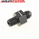 AN6 AN8 Male To 1/4" 3/8" NPT With 1/8" NPT Gauge Port Fuel Gauge Adapter Fitting