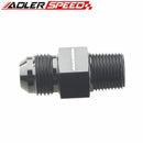 AN6 AN8 Male To 1/4" 3/8" NPT With 1/8" NPT Gauge Port Fuel Gauge Adapter Fitting