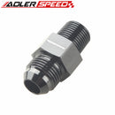 AN6 AN8 Male To 1/4" 3/8" NPT With 1/8" NPT Gauge Port Fuel Gauge Adapter Fitting