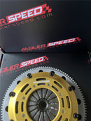 US SHIP ! ADLERSPEED Racing Clutch Twin Disc & Flywheel Medium For 2008-14 Mitsubishi Evo X 4B11T