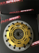 US SHIP ! ADLERSPEED Racing Clutch Twin Disc & Flywheel Medium For 2008-14 Mitsubishi Evo X 4B11T