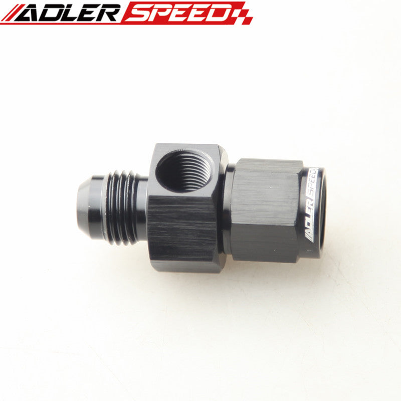 AN-8 Male To 8AN Female With 1/8 NPT Port Fuel Gauge Fitting Adapter Blue USA AN-8 Male To 8AN Female With 1/8 NPT Port Fuel Gauge Fitting Adapter Blue USA