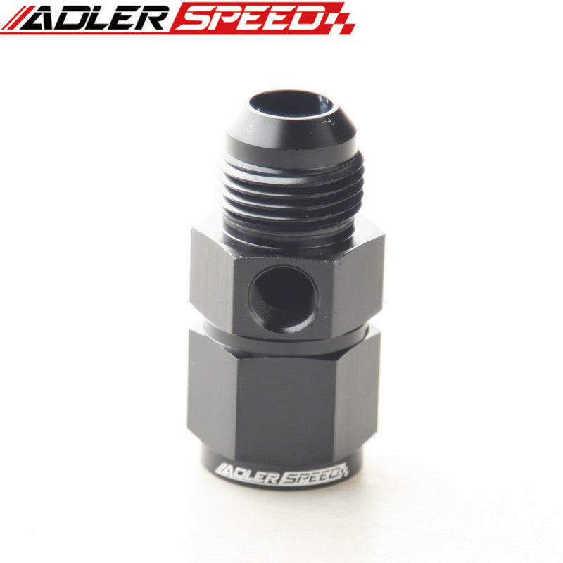 AN4 AN6 AN8 AN10 Male to Female Fitting With 1/8"NPT Pressure Gauge Port Adapter