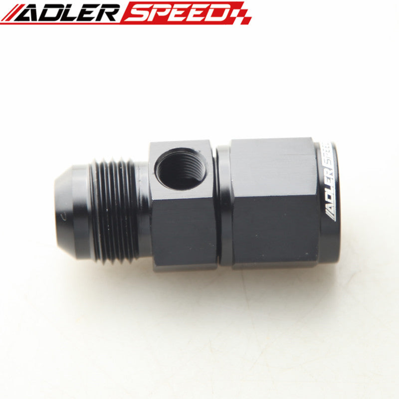 AN4 AN6 AN8 AN10 Male to Female Fitting With 1/8"NPT Pressure Gauge Port Adapter