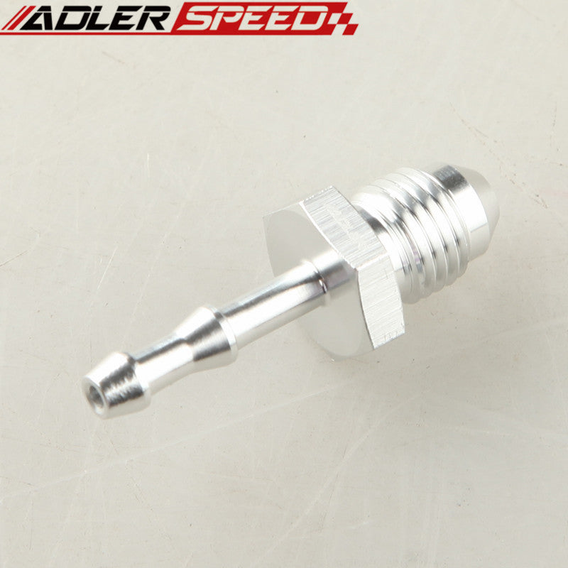 4AN 6AN 8AN 10AN 12AN To 4mm 6mm 8mm 10mm 3/4" 1'' Barb Straight Fuel Line Fitting Silver