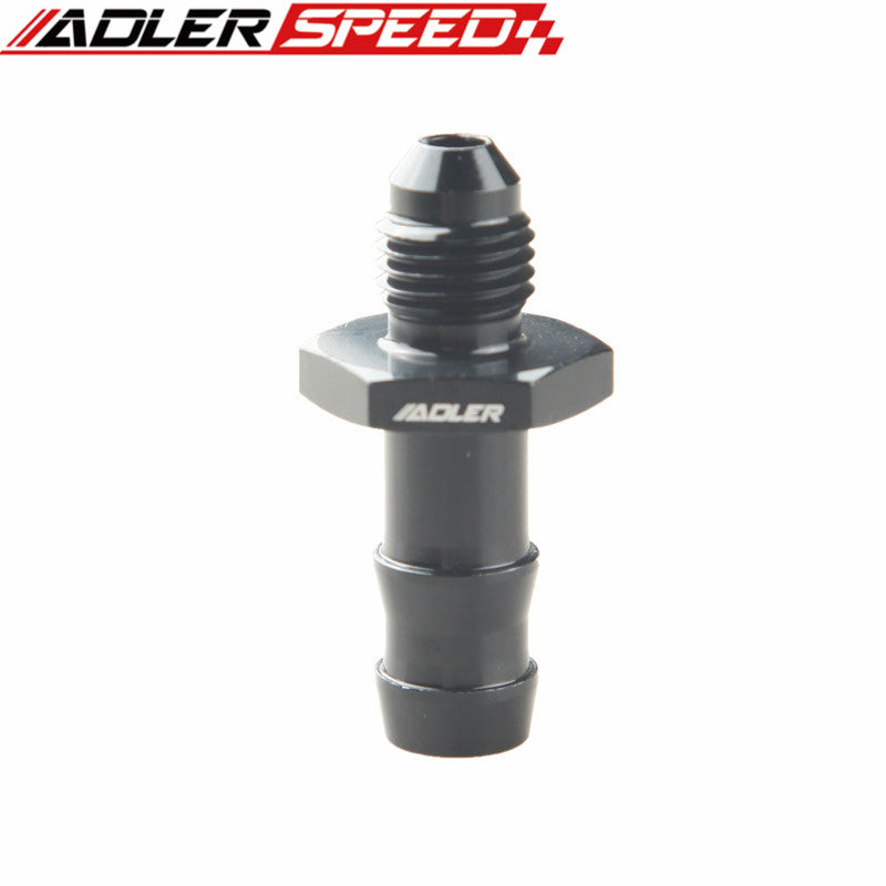 4AN 6AN 8AN 10AN 12AN To 4mm 6mm 8mm 10mm 3/4" 1'' Barb Straight Fuel Line Fitting Black
