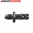4AN 6AN 8AN 10AN 12AN To 4mm 6mm 8mm 10mm 3/4" 1'' Barb Straight Fuel Line Fitting Black