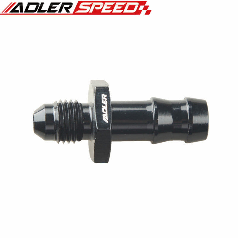4AN 6AN 8AN 10AN 12AN To 4mm 6mm 8mm 10mm 3/4" 1'' Barb Straight Fuel Line Fitting Black