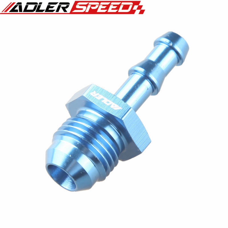 4AN 6AN 8AN 10AN 12AN To 4mm 6mm 8mm 10mm 3/4" 1'' Barb Straight Fuel Line Fitting Blue