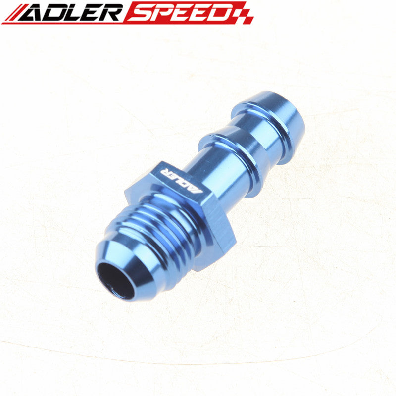 4AN 6AN 8AN 10AN 12AN To 4mm 6mm 8mm 10mm 3/4" 1'' Barb Straight Fuel Line Fitting Blue