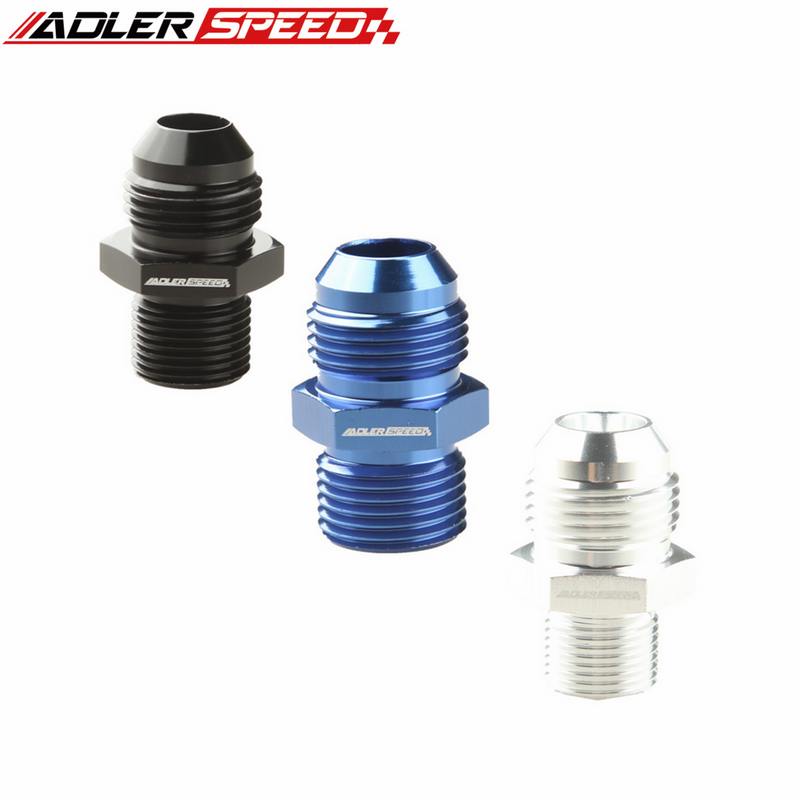 AN4 AN6 AN8 AN10 AN12 Male To 1/8'' 1/4'' 3/8'' 1/2'' 3/4'' BSP BSPP Straight Aluminum Adapter Fitting