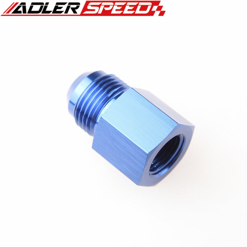 3 AN to 1/8 NPT Male 90 Degree Fitting, Aluminum, Blue | Quarter-Max 3 AN to 1/8 NPT Male 90 Degree Fitting, Aluminum, Blue | Quarter-Max