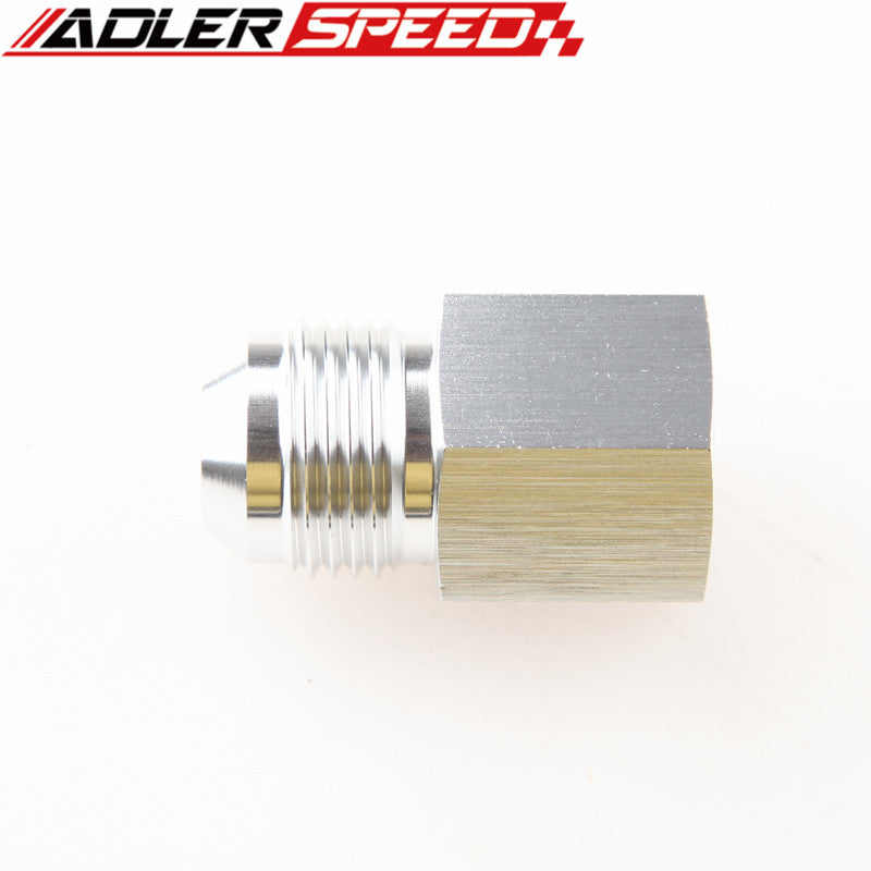 AN6 AN8 AN10 AN12 Male Thread To 1/8" 1/4" 3/8" 1/2"NPT Female Aluminum Straight Adapter Fitting