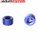 1/16" 1/8" 1/4" 3/8" 1/2" 3/4" 1" NPT Pipe Thread Allen Hex Head Socket Aluminum Plug Blue