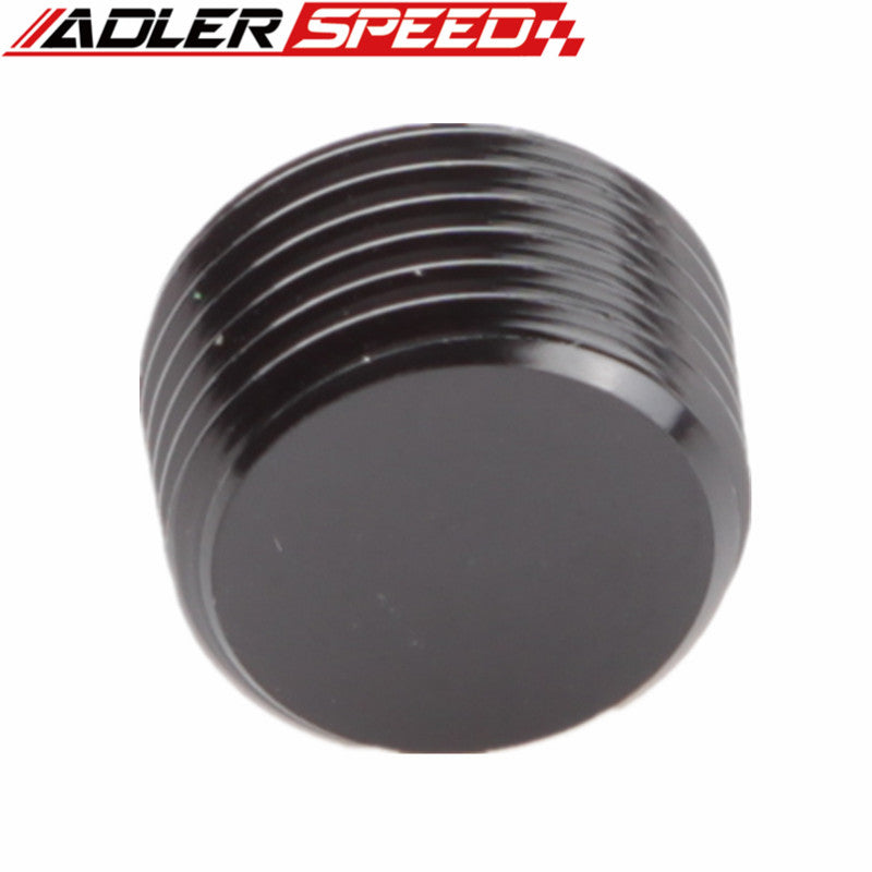 1/8" 1/4" 3/8" 1" NPT Pipe Thread Allen Hex Head Socket Aluminum Plug Black