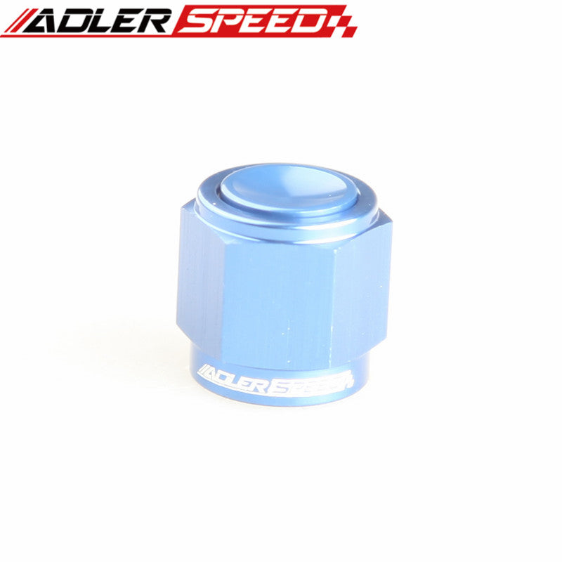 AN3 AN4 AN6 AN8 AN10 AN12 Flare End Cap Block Off Fitting Car Performance Aluminum Adapter Black/Blue