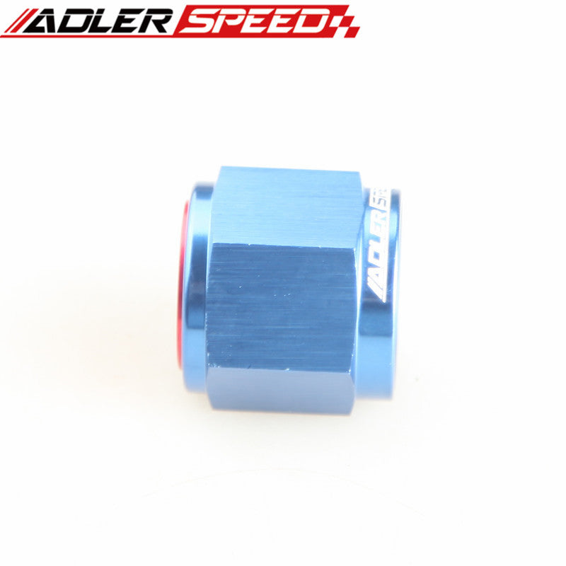 AN6 AN8 AN10 AN12 Flare End Cap Block Off Fitting Car Performance Aluminum Adapter Red & Blue