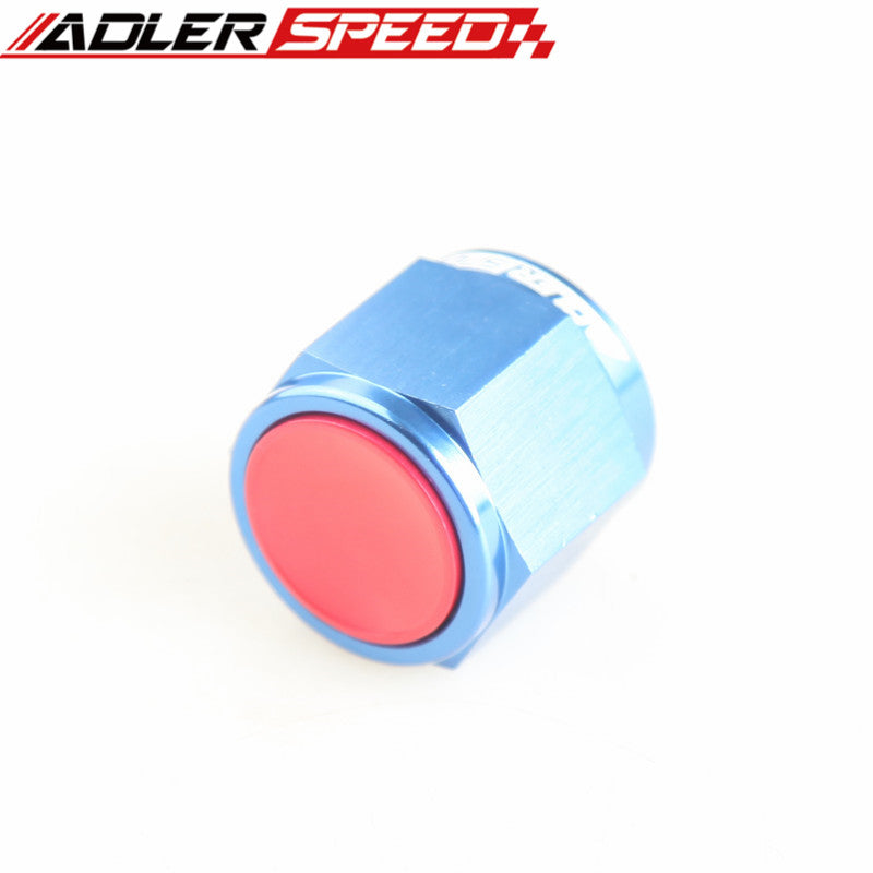 AN6 AN8 AN10 AN12 Flare End Cap Block Off Fitting Car Performance Aluminum Adapter Red & Blue