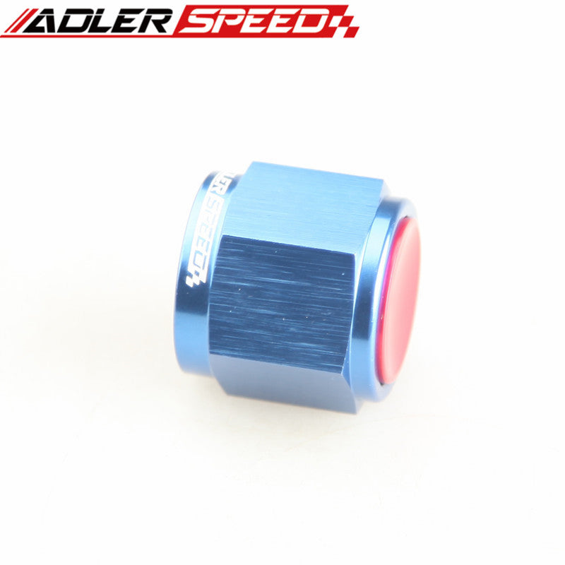AN6 AN8 AN10 AN12 Flare End Cap Block Off Fitting Car Performance Aluminum Adapter Red & Blue